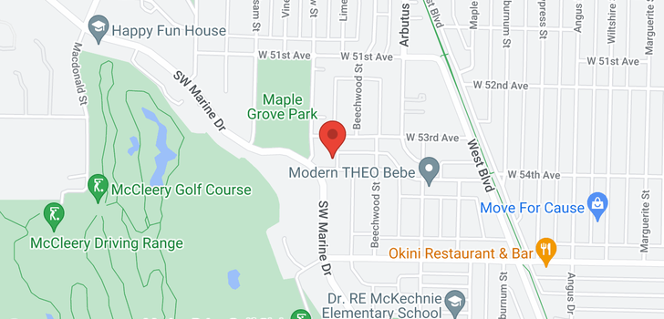 map of 2193 W 54TH AVENUE